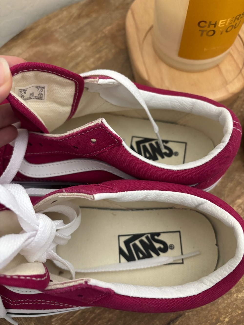 Vans Old Skool Sneakers Orchid Purple Pink Canvas Women’s US 7 Like New - Picture 3 of 6